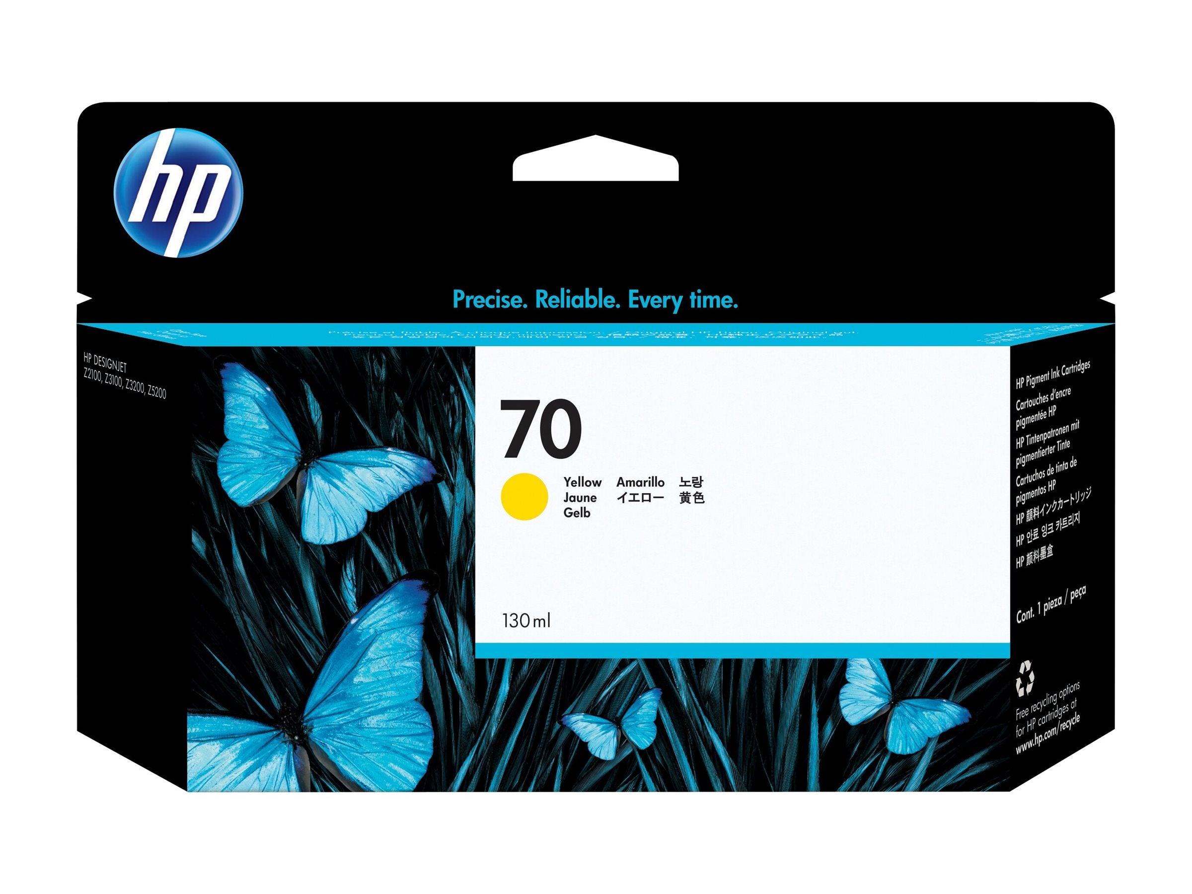 HP 70 Tintenpatrone C9454A gelb Verpackung