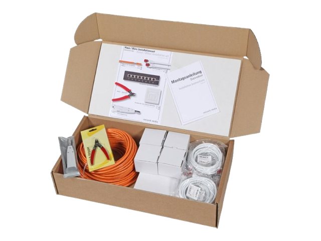 EFB Cat6 Installationsset 100m für Haus und Büro 5Gbit - Vorderansicht