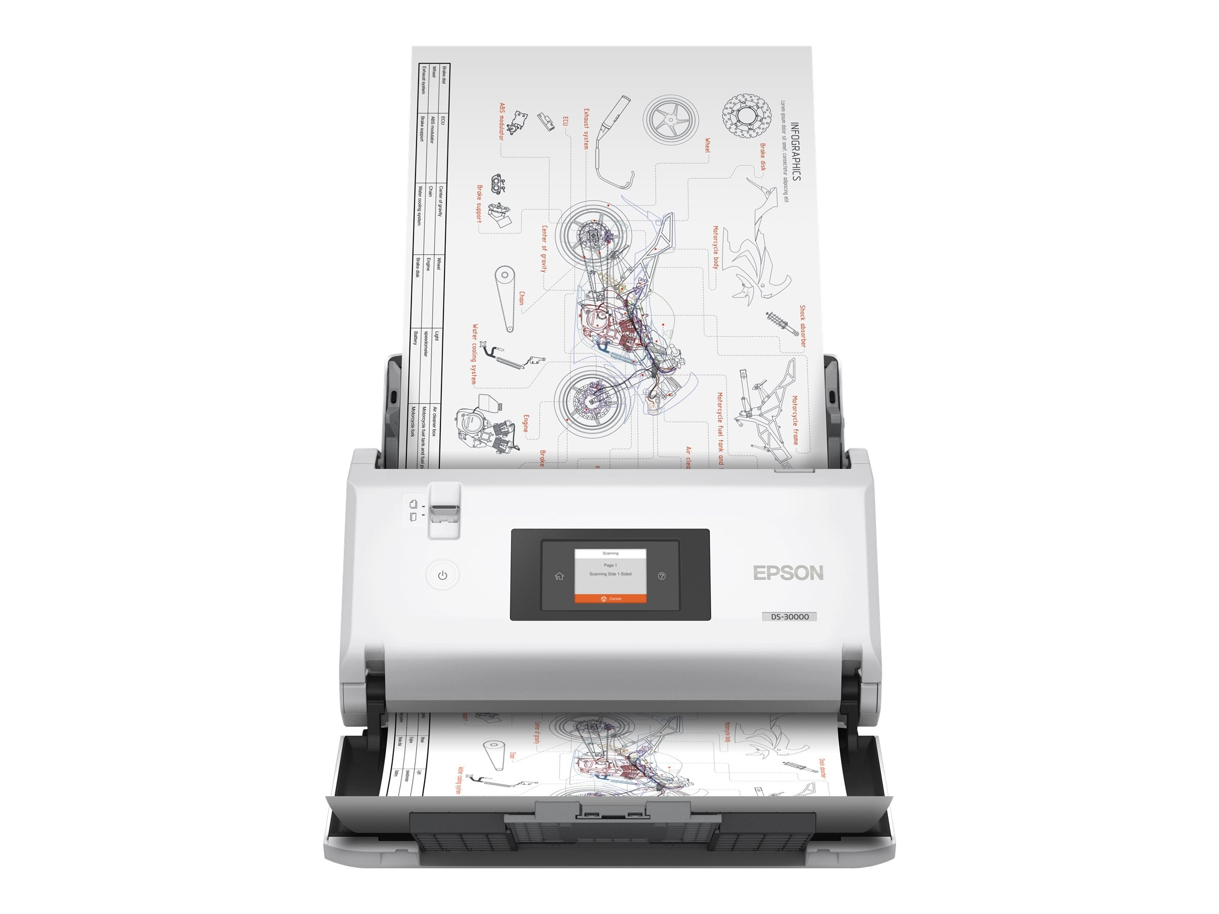 EPSON Scanner WorkForce DS-30000 Seitenansicht