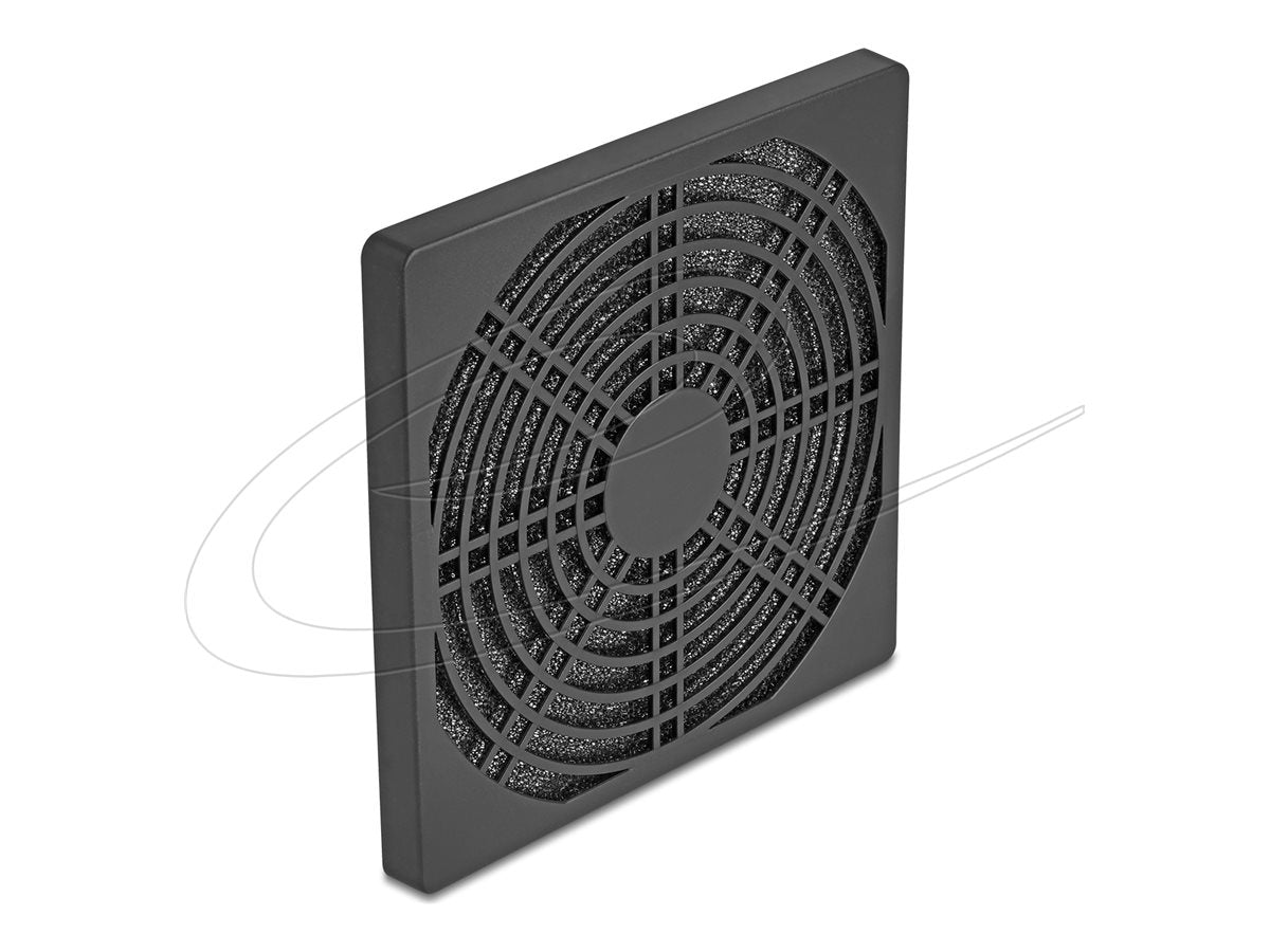 DELOCK Luftergitter mit Staubfilter 120 x 120mm schwarz - Vorderansicht