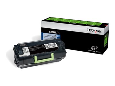 LEXMARK 520HAL Toner schwarz hohe Kapazität Vorderansicht