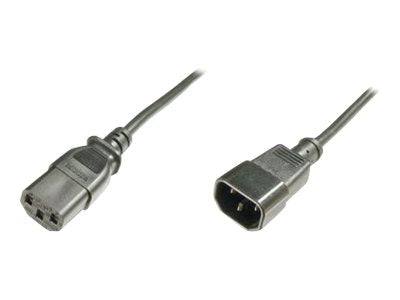 ASSMANN Kaltgeraete Verlängerungskabel IEC C13 Buchse / IEC C14 Stecker schwarz 5m - Vorderansicht