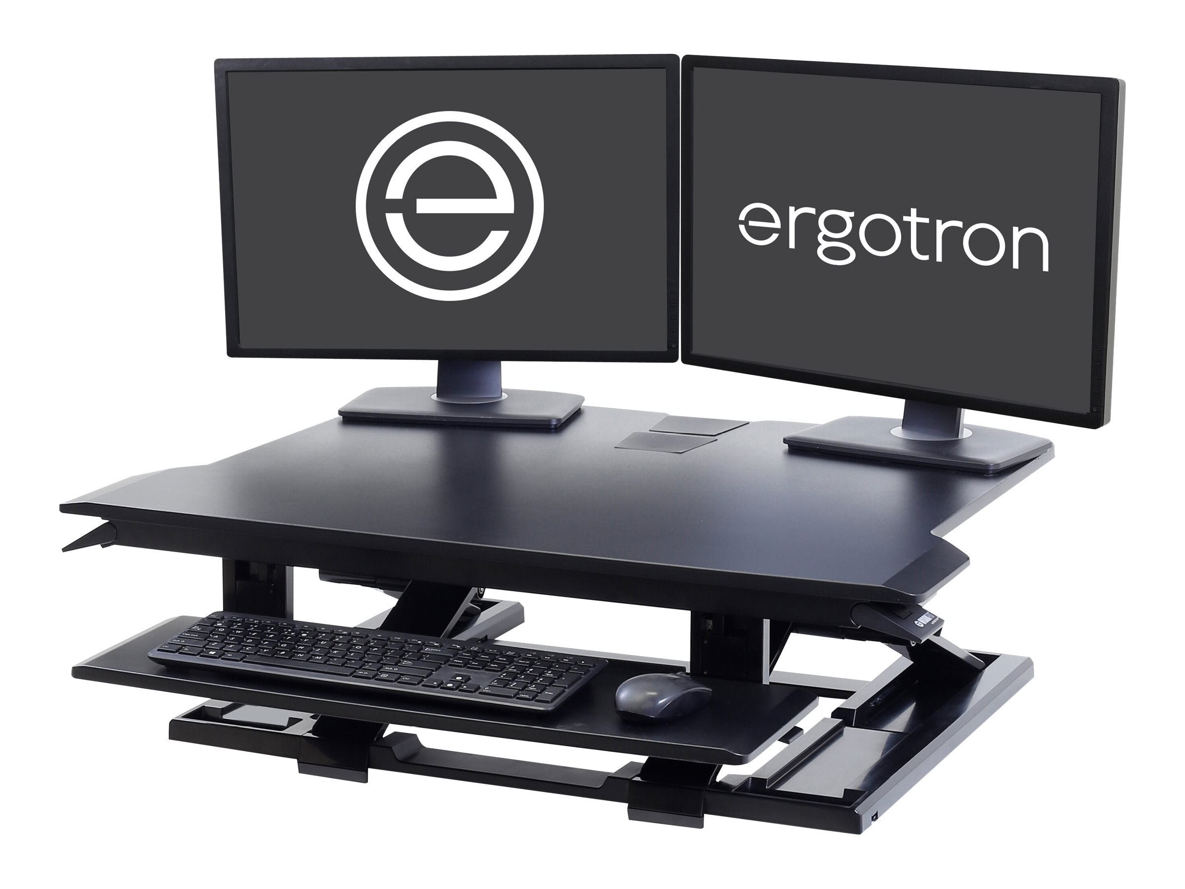 Vorderansicht des ERGOTRON WORKFIT-TX Sit-Stand Desk Workstation