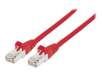 INTELLINET Cat6aPro Kabel Cat7 Rohkabel 0,5m rot RJ45 Detailansicht
