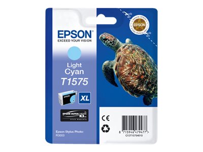 EPSON T1575 Tinte hell cyan im Blister