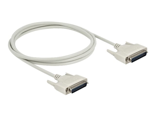 DELOCK Serielles Kabel D-Sub 25 Stecker zu Stecker 2m - Vorderansicht
