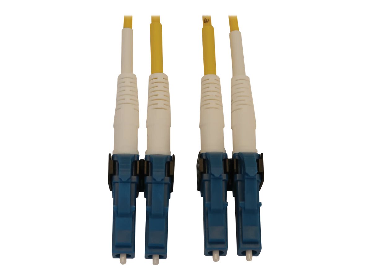 EATON TRIPPLITE 400G Duplex Singlemode 9/125 OS2 Switchable Fiber Optic Cable LC/UPC M/M LSZH Yellow 2m 6