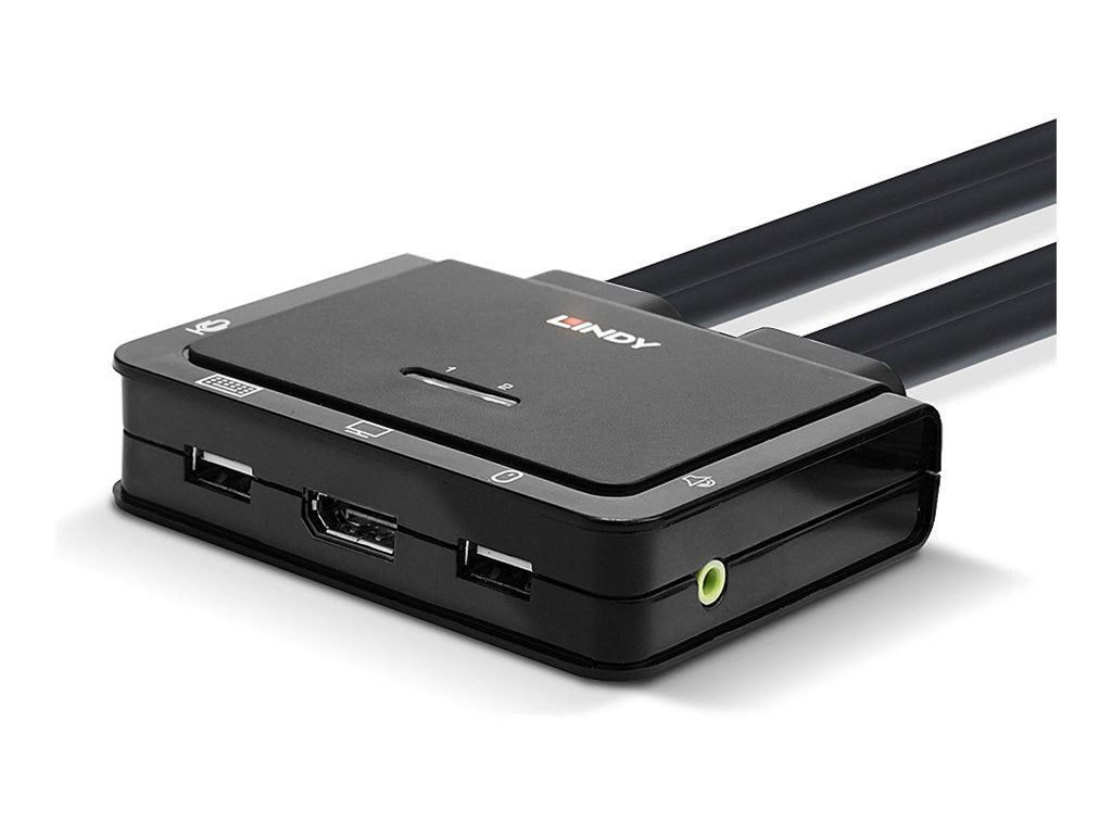 LINDY 2 Port DisplayPort 1.2 KVM Switch Detailansicht