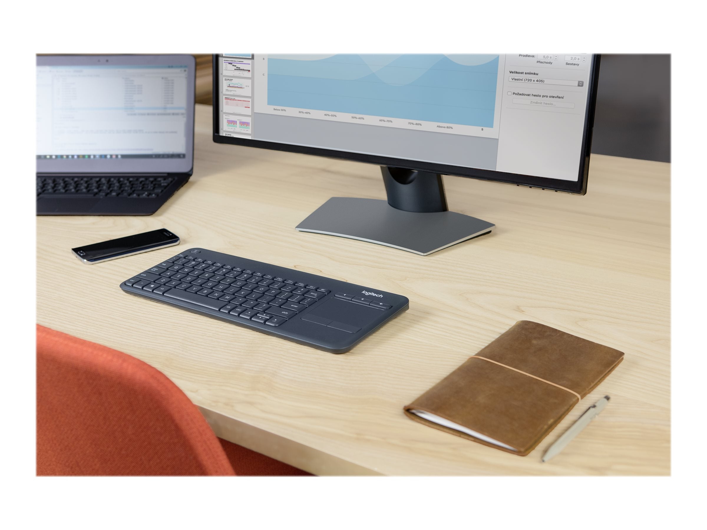 LOGITECH K400 Plus Wireless Touch Keyboard Detailansicht