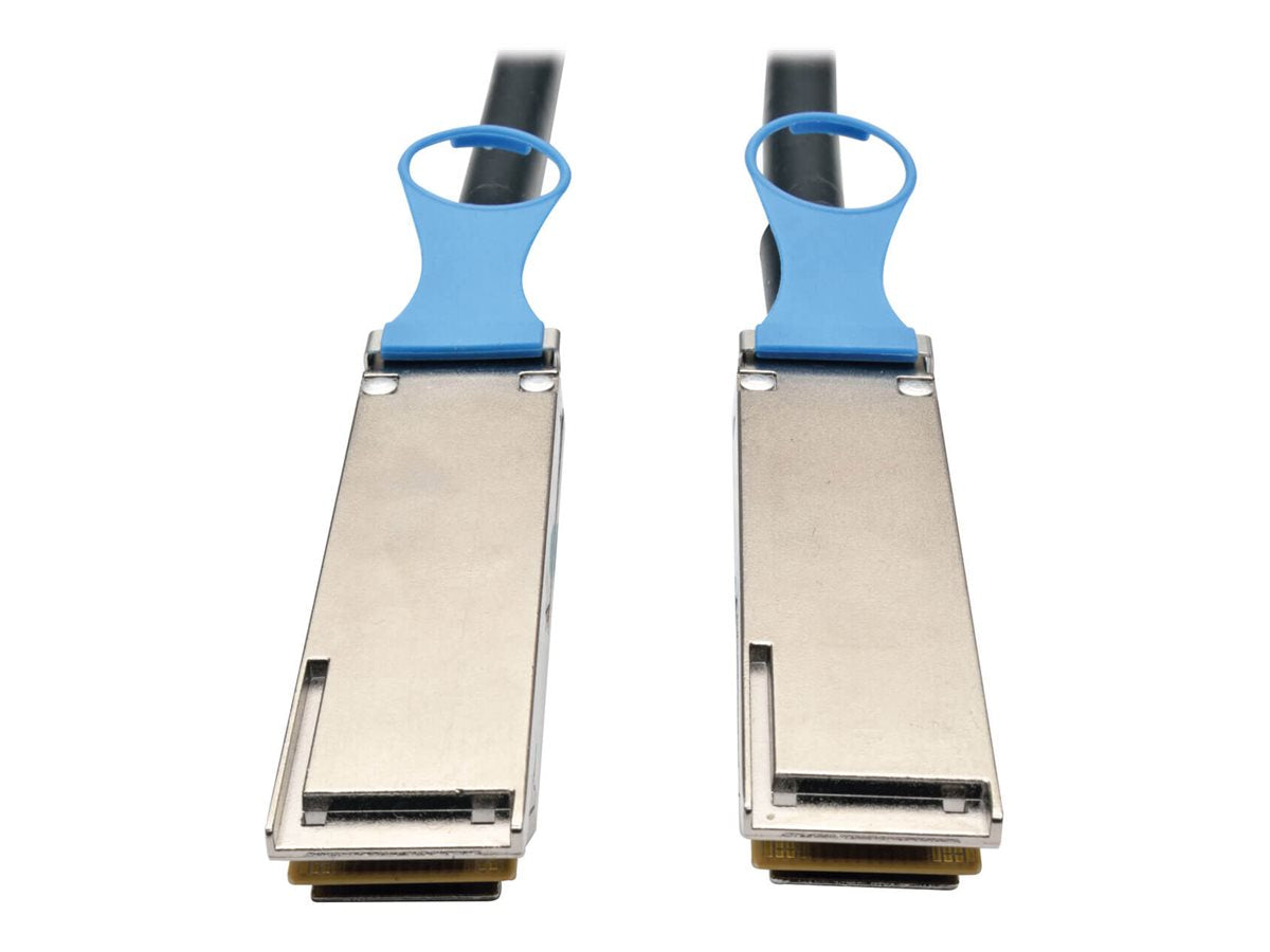 EATON TRIPPLITE QSFP28 to QSFP28 100GbE Passive DAC Copper InfiniBand Cable Vorderansicht