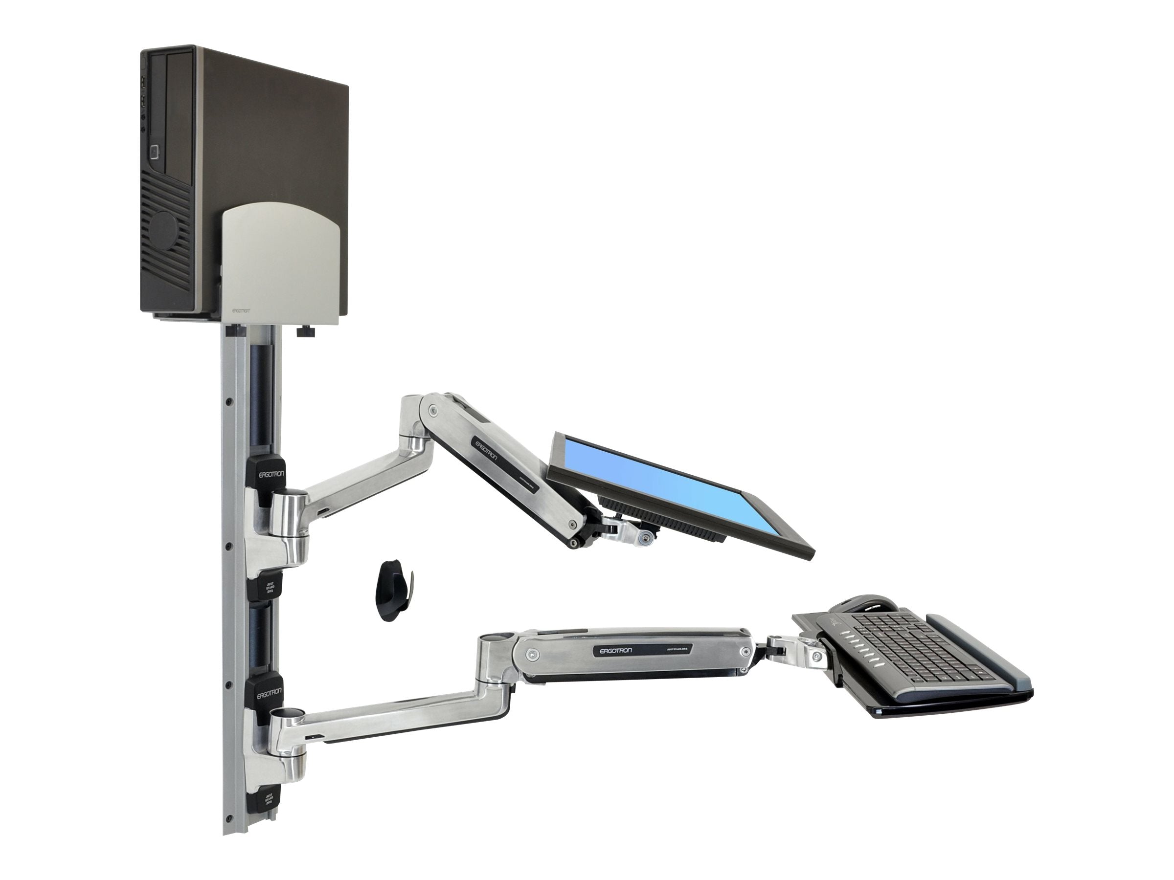 ERGOTRON LX Steh-Sitz-Wandmontagesystem Vorderansicht
