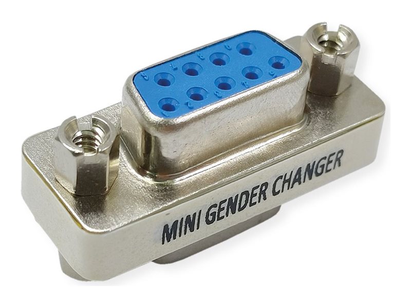 VALUE Mini Gender Changer 9pol. Buchse-Buchse Vorderansicht