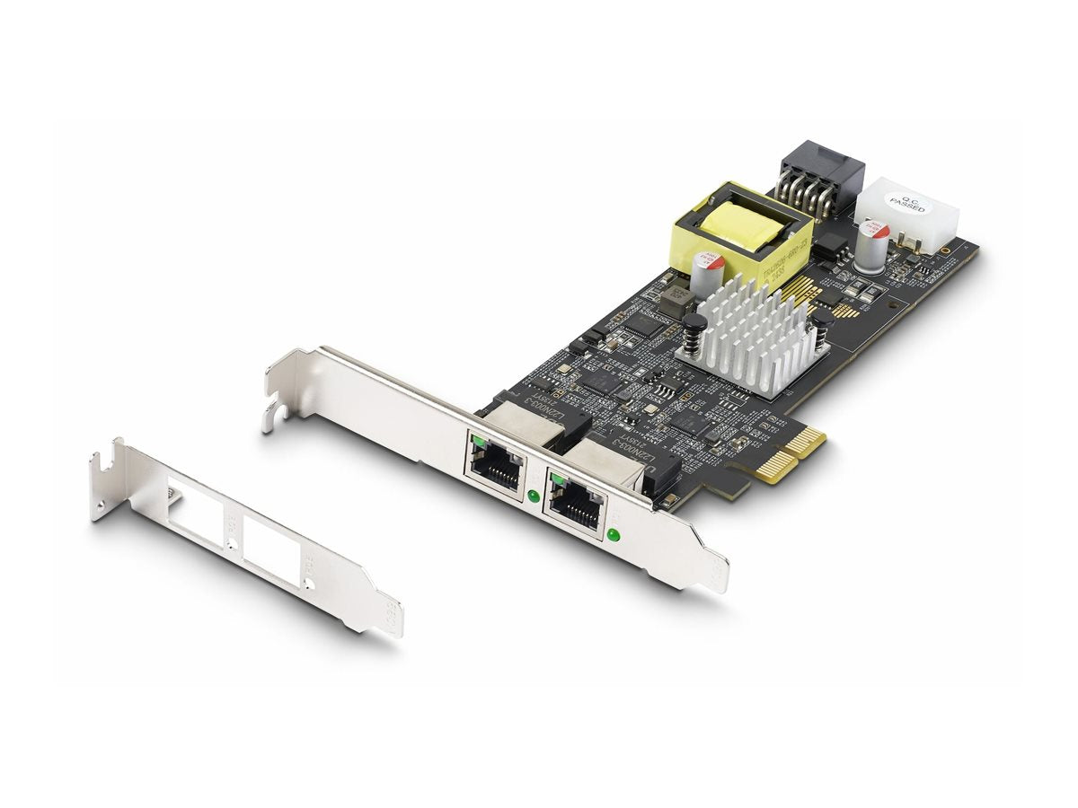 STARTECH.COM 2-Port 2.5Gbps NBASE-T PoE Netzwerkkarte Dual Intel I225-V 802.3af/at PoE+ Multi-Gigabit NIC Windows/Linux