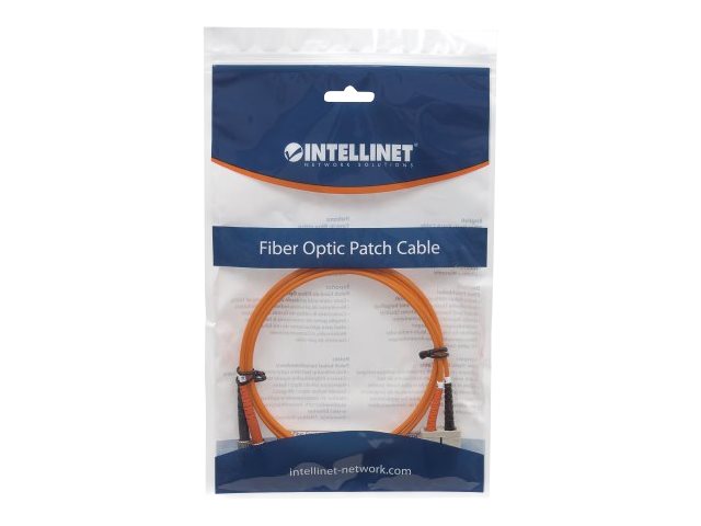 INTELLINET LWL Kabel ST/SC OM1 2m orange Duplex Multimode Vorderansicht