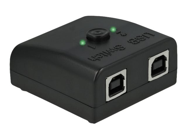 DELOCK RS-232 Umschalter und Verteiler 1xSeriell DB9 zu 2xUSB 2.0 Typ-B Vorderansicht