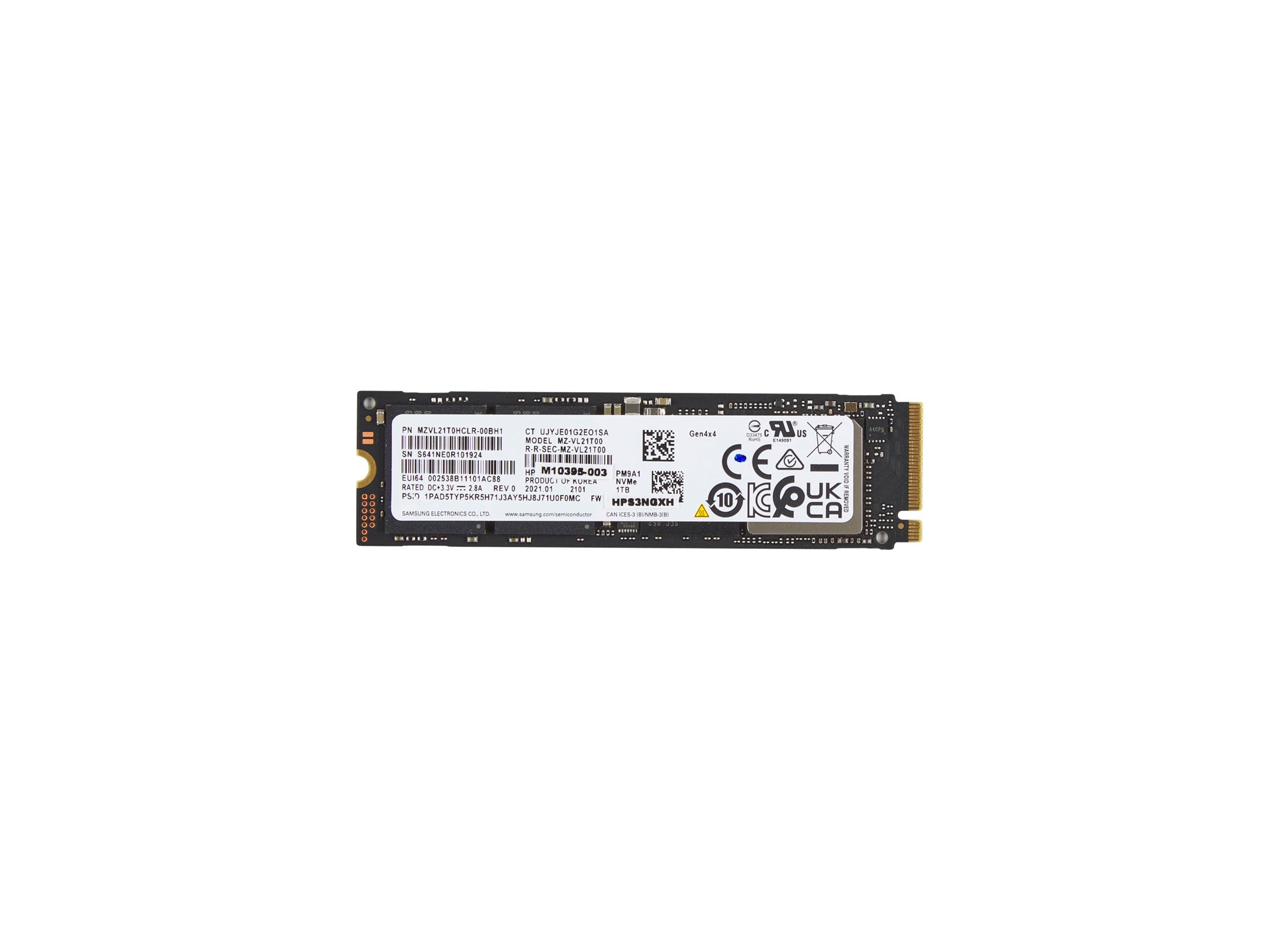 HP 1TB PCIe-4x4 NVMe Solid State Drive - Vorderansicht