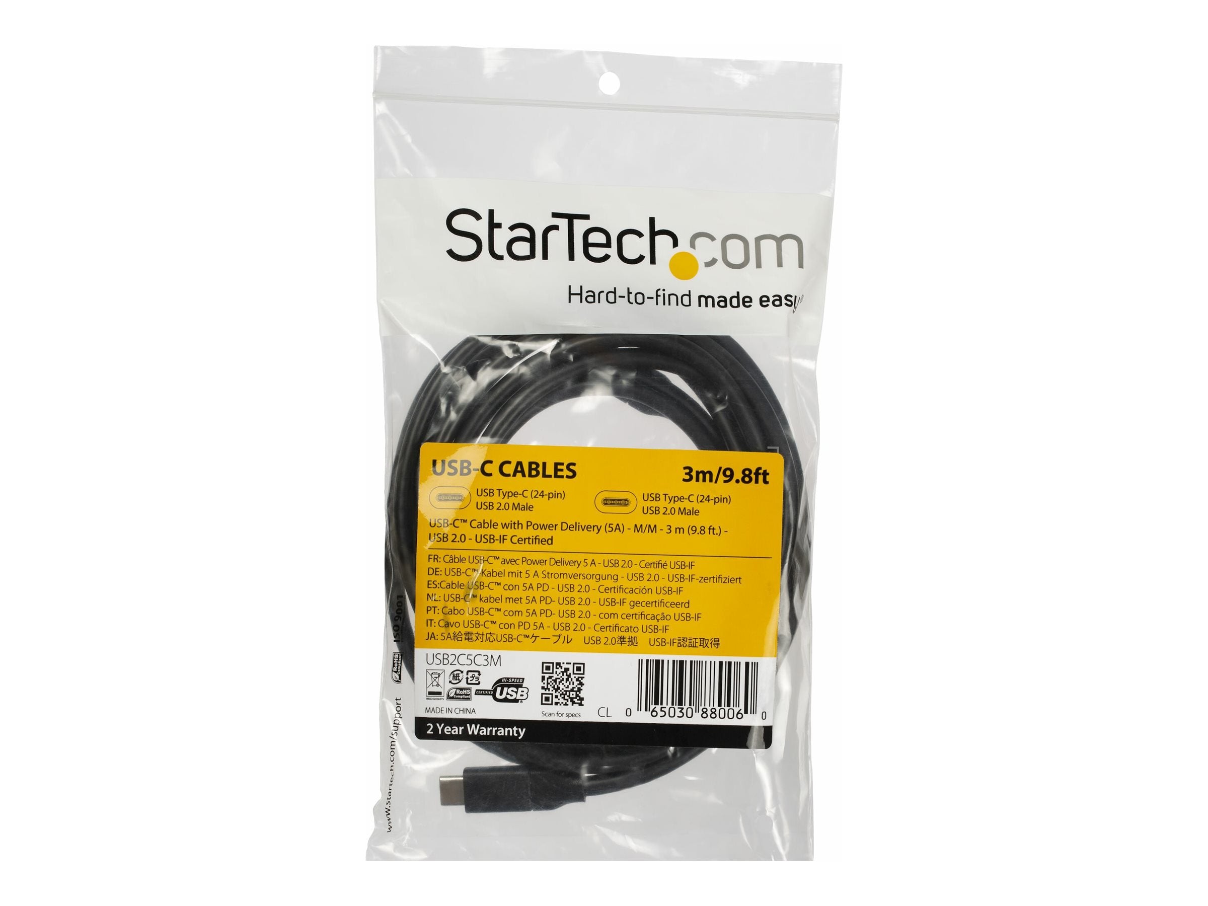 STARTECH.COM USB C To USB C Cable - Vorderansicht