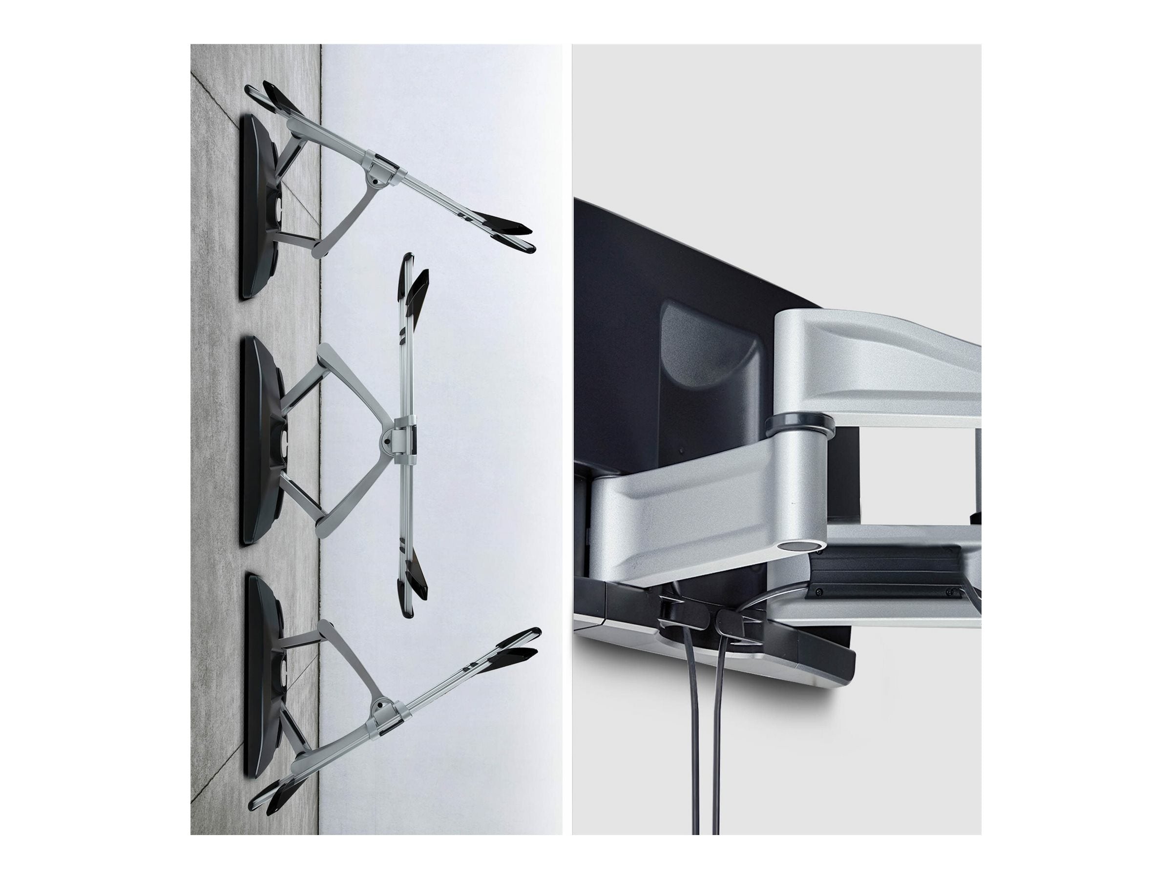 STARTECH.COM Robuste vollbewegliche TV-Wandhalterung fur Flachbildschirme bis 100 Zoll und 85 kg flaches Design TAA