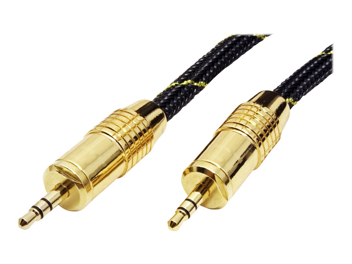 ROLINE GOLD 3,5mm Audio-Verbindungskabel Stecker / Stecker 10m - Detailaufnahme