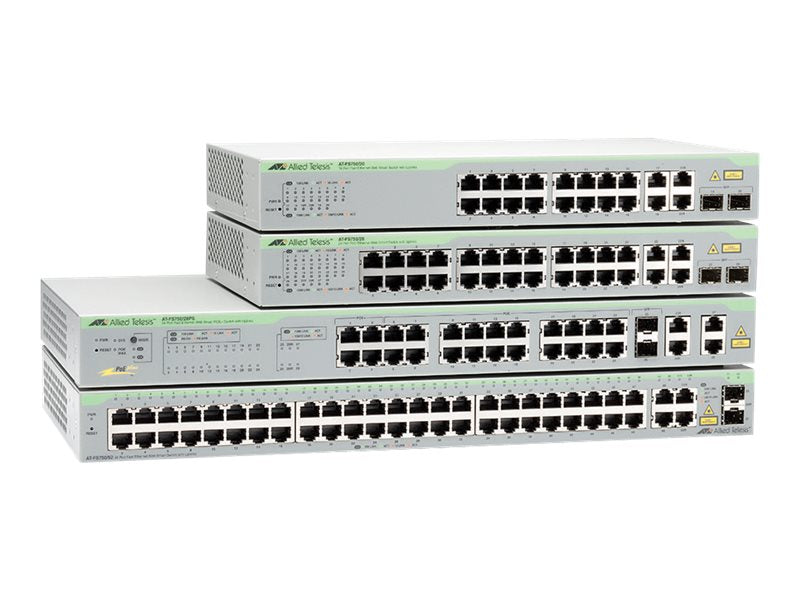ALLIED TELESIS FS750 Series WebSmart Layer 2 Fast Ethernet Switch - Vorderansicht