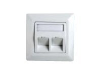 TELEGÄRTNER Unterputzdose Modulaufnahme reinweiss 2-fach