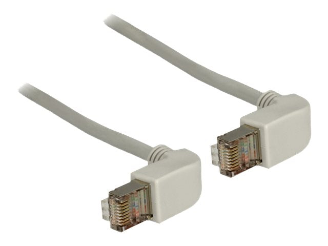 DELOCK Kabel RJ45 C5e SFTP gewinkelt/gewinkelt 0,5m Vorderansicht