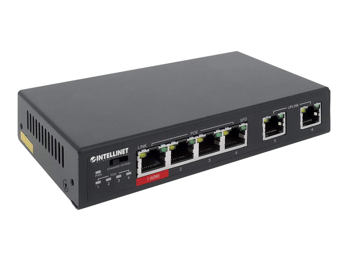 INTELLINET 6-Port Fast Ethernet Switch Anschlussansicht