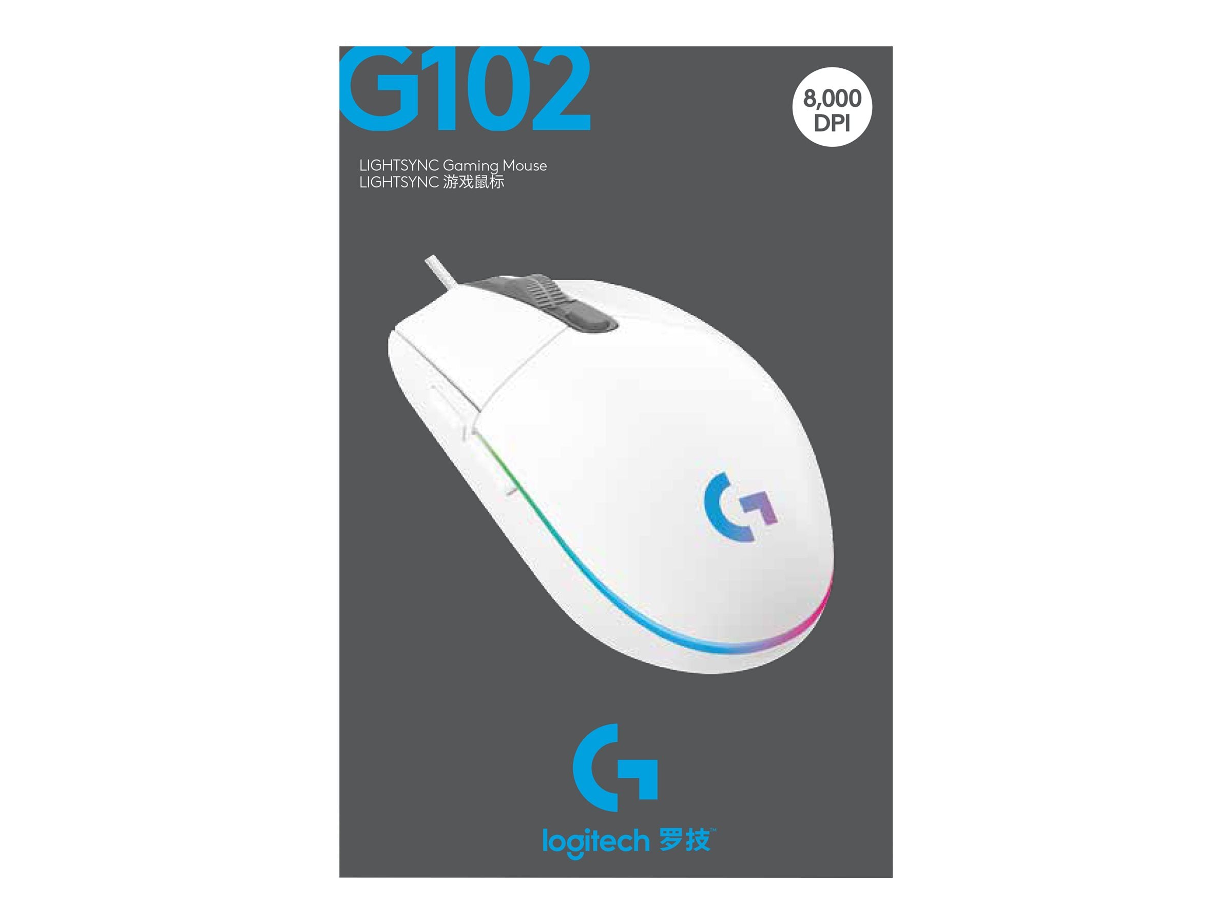 LOGITECH G102 LIGHTSYNC Gaming-Maus Verpackung