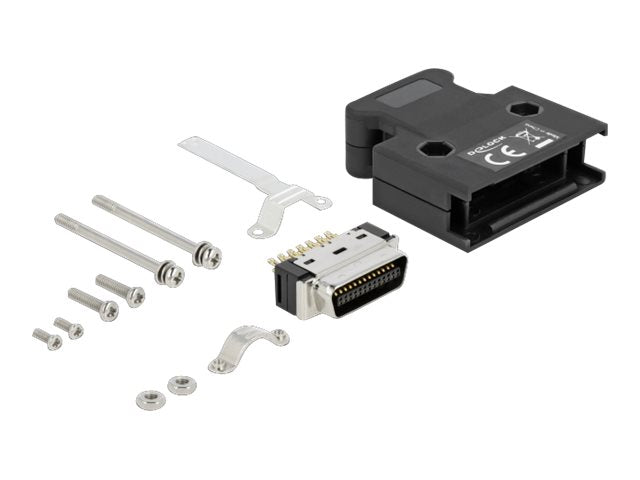 DELOCK MDR Stecker 26 Pin Lötanschluss mit Gehäuse - Vorderansicht