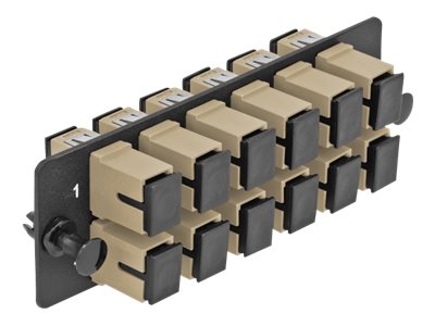 DELOCK LWL Adapter Panel SC Simplex OM1 OM2 12 Port Vorderansicht