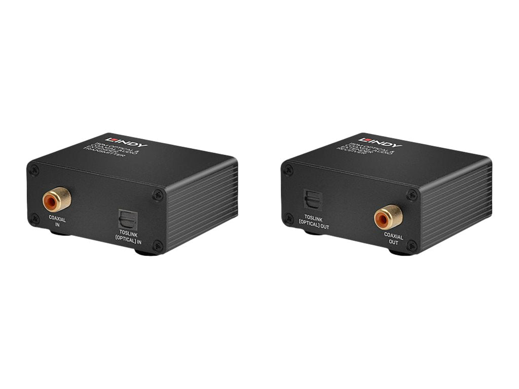 LINDY 150m Cat.6 Toslink optisch & Koaxial Digital Audio Extender - Vorderansicht