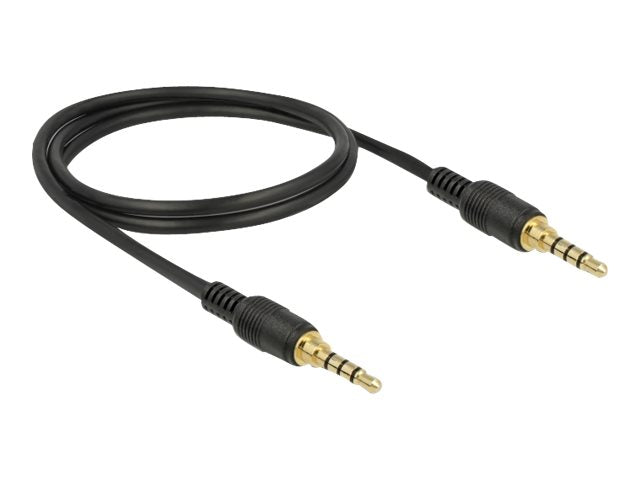 DELOCK Klinkenkabel 3,5 mm 4 Pin Stecker Vorderansicht