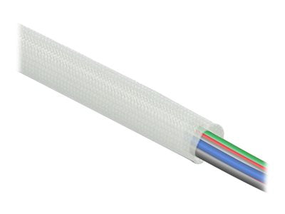 DELOCK Schutzschlauch Glasfasergeflecht 10 m x 8 mm weiss - Verpackung