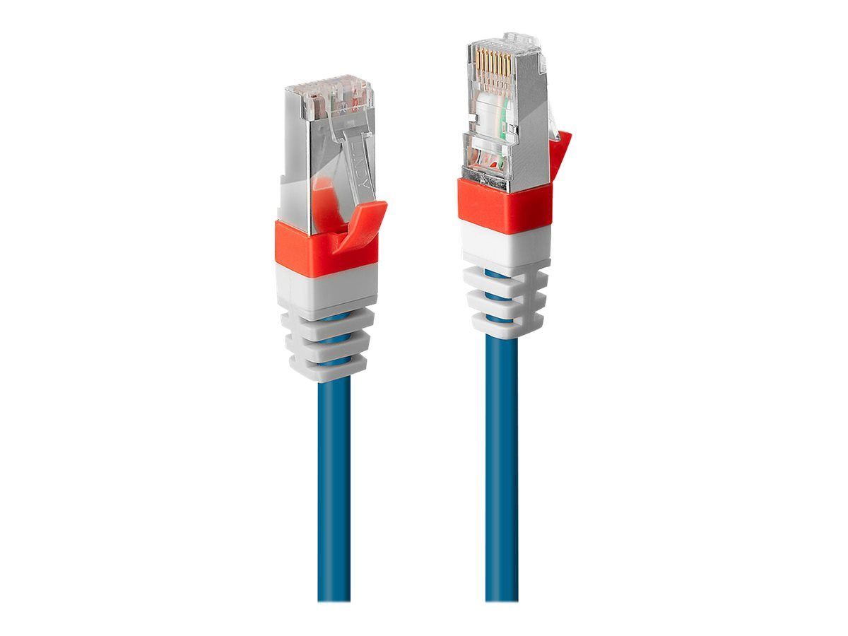 LINDY SSTP Cat. 6A Kabel, blau, 0,5m LSOH - Vorderansicht