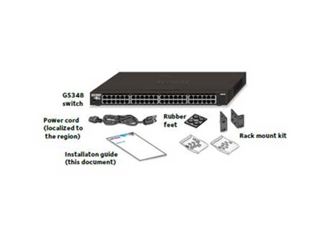 NETGEAR 48-Port Gigabit Ethernet unmanaged Switch Verpackung