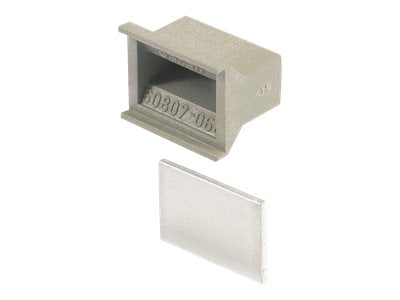 SCHROFF Griff in Trapezform grau ohne Aushebefunktion - KUNSTSTOFFGRIFF 4TE GRAU