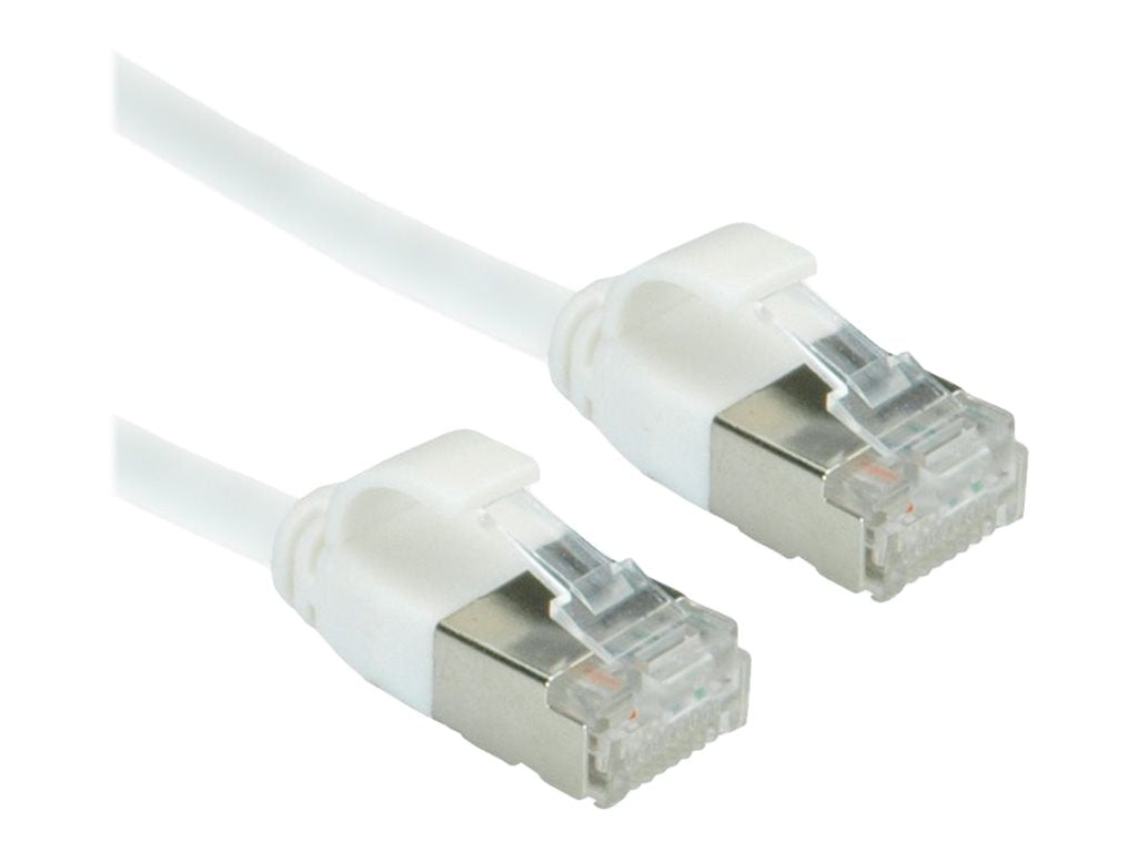ROLINE GREEN U/FTP Patchkabel Kat.6A Class EA LSOH slim weiss 0,5m Verpackung