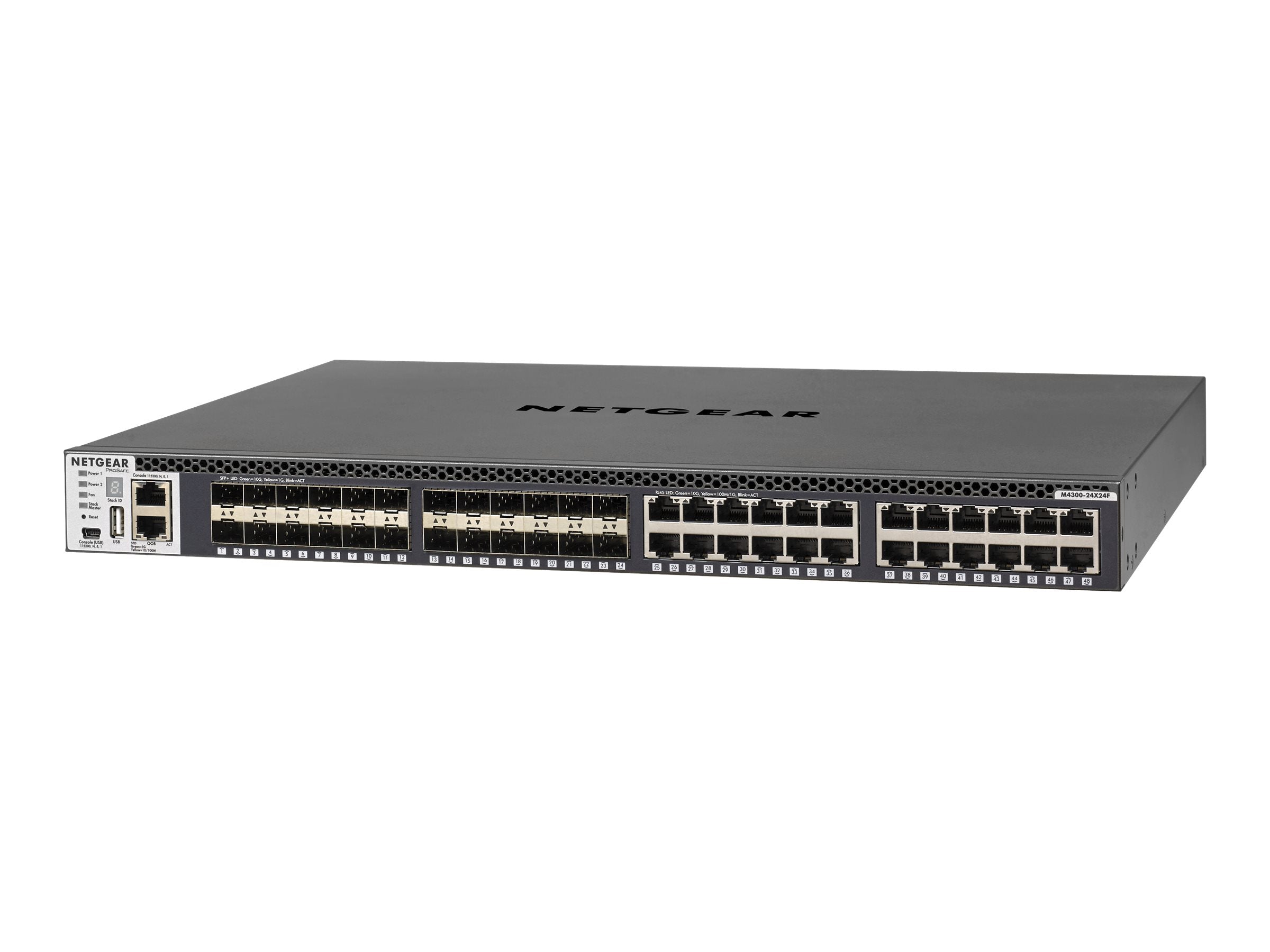 NETGEAR M4300-24X24F Stackl.mgd.Switch Vorderansicht