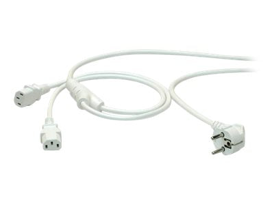 ROLINE Y-Netzanschlusskabel weiss 2m - Vorderansicht