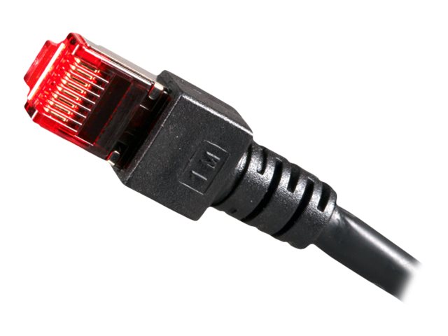 EFB RJ45 Patchkabel S/FTP Cat.6 LSZH 50m SCHWARZ reines Kupfer Laengenaufdruck auf Knickschutztuelle patentiert