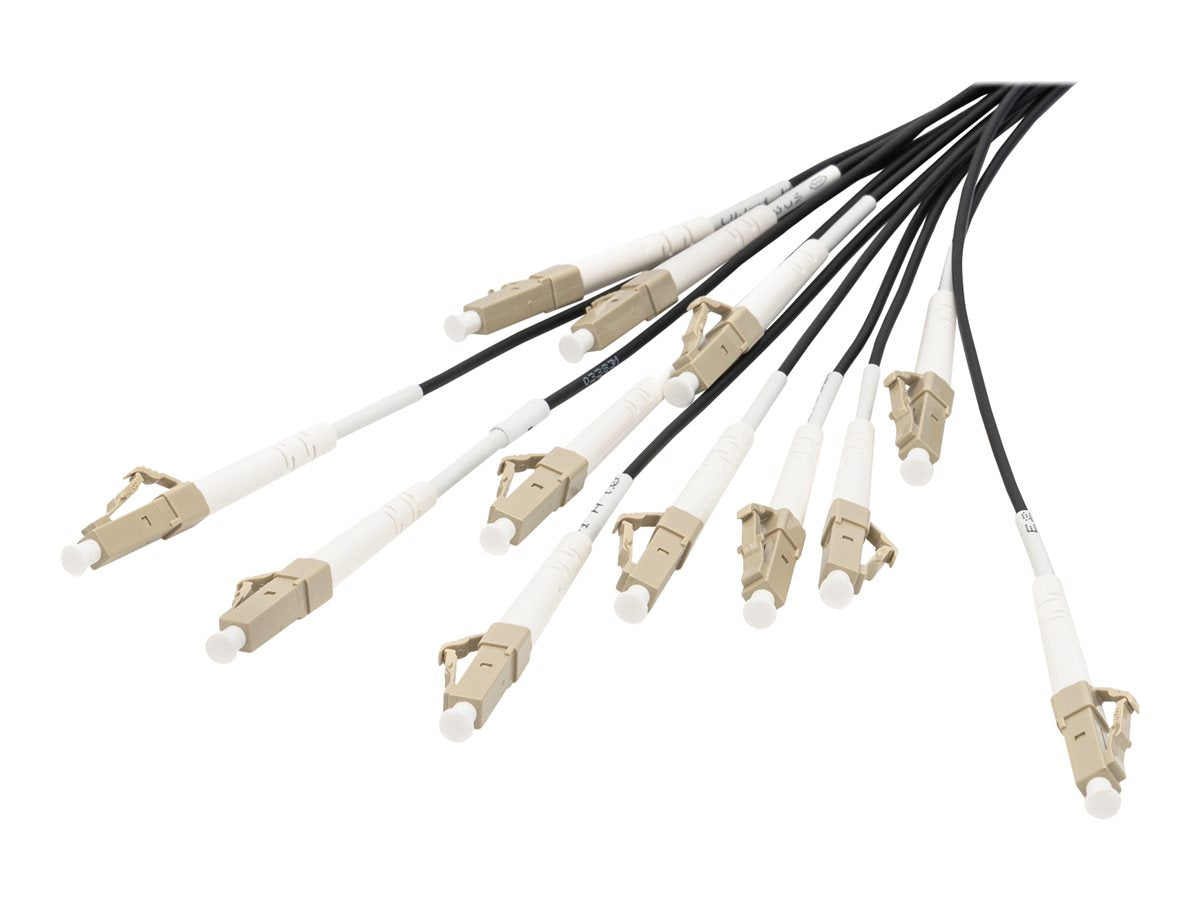 DIGITUS Breakout cable 12 Fibers OM4 LC/UPC-LC/UPC 100m - Vorderansicht