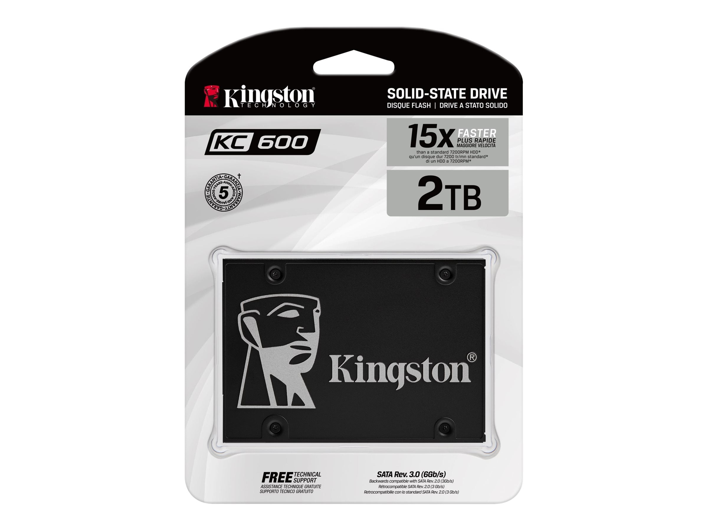 KINGSTON 2048GB SSD KC600 Vorderansicht