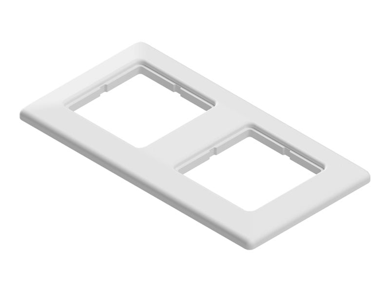 EASYLAN Abdeckrahmen zweifach Weiss RAL 9010 - Vorderansicht