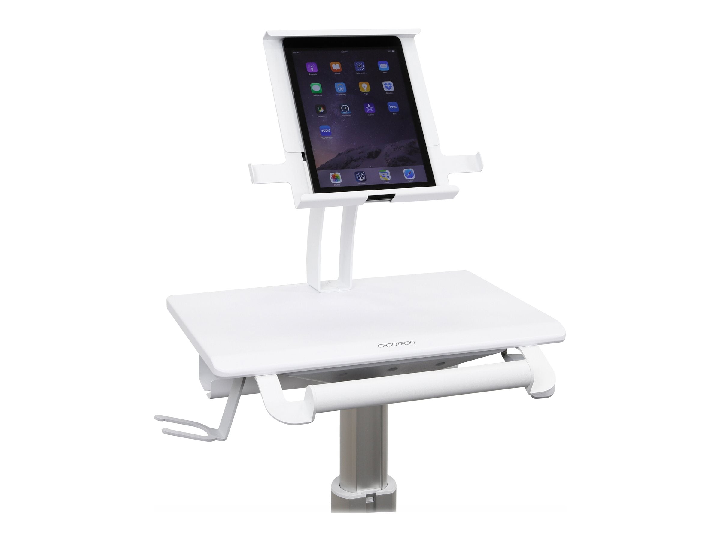 Detailaufnahme der Höhenverstellung des ERGOTRON StyleView Tablet-Wagens SV10