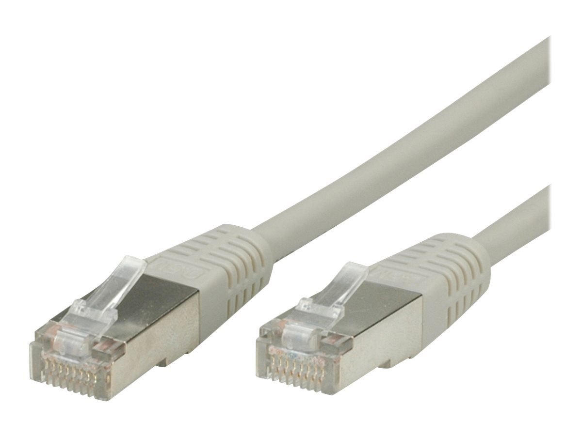 VALUE Patchkabel Kat.6 Class E S/FTP grau 1m - Vorderansicht