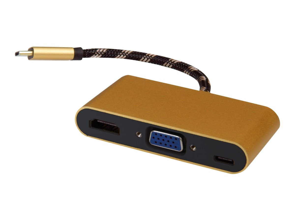 ROLINE GOLD Display Adapter USB Typ C - VGA / HDMI - Detailansicht