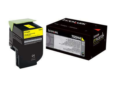 LEXMARK 700H4 Toner gelb hohe Kapazität Vorderansicht