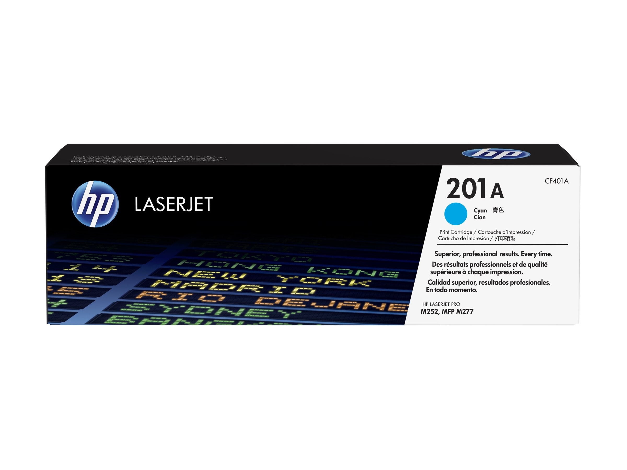 HP 201A Tonerpatrone CF401A cyan im Einsatz