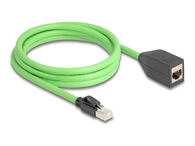 DELOCK RJ45 Netzwerk Verlängerungskabel Cat.6A Vorderansicht
