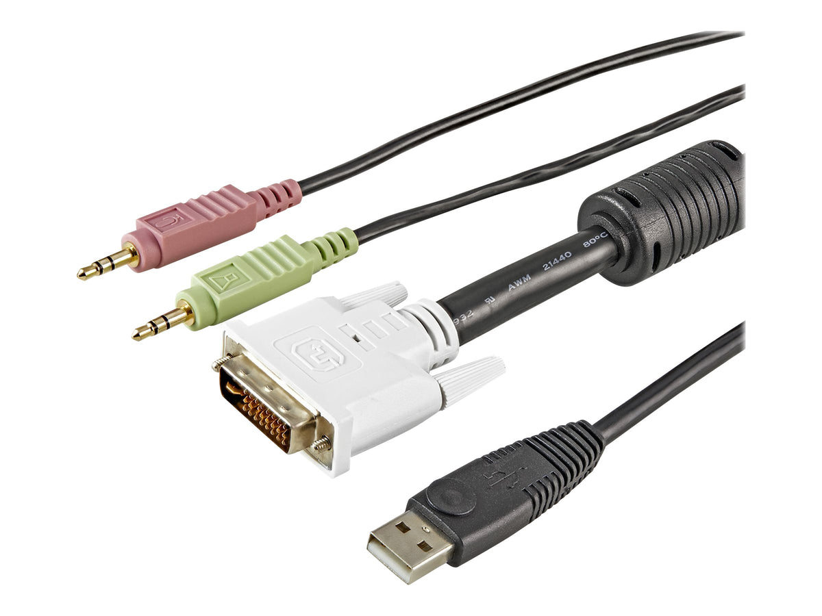 STARTECH.COM 1,8m 4-in-1 USB DVI KVM Kabel mit Audio - Vorderansicht